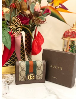 (LIKE NEW) GUCCI GG SUPREME WEB STRIPE WALLET 