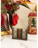 (LIKE NEW) GUCCI GG SUPREME WEB STRIPE WALLET 