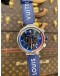 (LIKE NEW) 2020 LOUIS VUITTON TAMBOUR REGATTA CHRONOGRAPH REF Q1A61 BLUE DIAL 43MM AUTOMATIC WATCH -FULL SET-