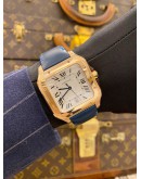 (BRAND NEW) 2024 CARTIER SANTOS DE CARTIER 18K 750 ROSE GOLD REF WGSA0019 WHITE ROMAN NUMERAL DIAL 39.8MM X 38MM AUTOMATIC WATCH -FULL SET-