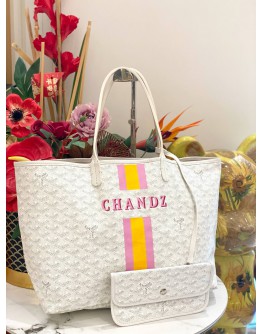GOYARD WHITE LIMITED EDITION TOTE BAG