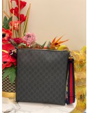 (LIKE NEW) GUCCI BLACK GG SUPREME CANVAS MESSENGER CROSSBODY BAG -FULL SET- 