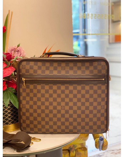 (LIKE NEW) LOUIS VUITTON DAMIER EBENE SABANA BRIEFCASE 