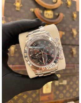 (BRAND NEW) 2017 YEAR ROLEX DAYTONA COSMOGRAPH 18K 750 WHITE GOLD REF 116509 BLACK DIAL 40MM AUTOMATIC WATCH -FULL SET-