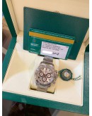 2014 ROLEX DAYTONA REF 116509 HALF 18K 750 WHITE GOLD SILVER RACING DIAL 40MM AUTOMATIC WATCH -FULL SET-