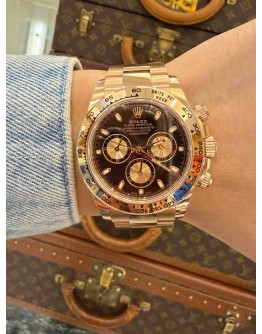 (UNUSED) 2021 YEAR ROLEX DAYTONA COSMOGRAPH 18K 750 ROSE GOLD REF 116505 BLACK DIAL 40MM AUTOMATIC WATCH-FULL SET-