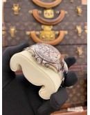 2011 ROLEX DAYTONA REF 116509 HALF 18K 750 WHITE GOLD SILVER RACING DIAL 40MM AUTOMATIC WATCH 