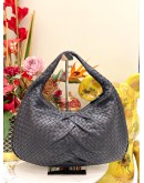 (LIKE NEW) BOTTEGA VENETA TEAL INTRECCIATO HOBO BAG NAPPA LEATHER  