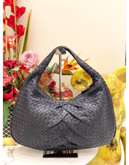 (LIKE NEW) BOTTEGA VENETA TEAL INTRECCIATO HOBO BAG NAPPA LEATHER  