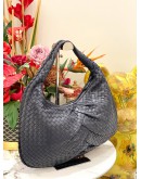 (LIKE NEW) BOTTEGA VENETA TEAL INTRECCIATO HOBO BAG NAPPA LEATHER  