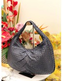 (LIKE NEW) BOTTEGA VENETA TEAL INTRECCIATO HOBO BAG NAPPA LEATHER  