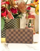 LOUIS VUITTON DAMIER EBENE CHRISTMAS ANIMATION COLLECTION CANVAS LONG ZIPPY WALLET