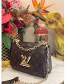 (LIKE NEW) LOUIS VUITTON METALLIC MONOGRAM PYTHON TWIST MM CROSSBODY SHOULDER BAG