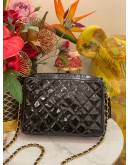 CHANEL CAMERA PATENT LEATHER CROSSBODY BAG 