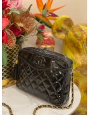 CHANEL CAMERA PATENT LEATHER CROSSBODY BAG 
