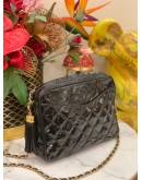 CHANEL CAMERA PATENT LEATHER CROSSBODY BAG 