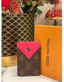 LOUIS VUITTON PORTE CATES MAGNET IN MONOGRAM CANVAS PONDICHERY PINK 