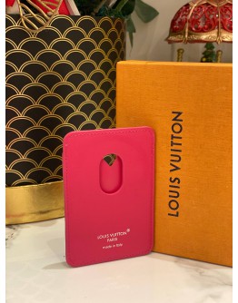 LOUIS VUITTON PORTE CATES MAGNET IN MONOGRAM CANVAS PONDICHERY PINK 