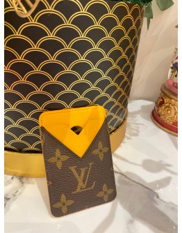 LOUIS VUITTON PORTE CATES MAGNET IN MONOGRAM CANVAS IN SAFFRAN YELLOW 