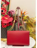YSL YVES SAINT LAURENT RED MEDIUM KATE GOLD CHAIN BAG