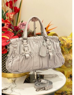 PRADA TESSUTO GAUFRE HANDBAG WITH STRAP 