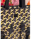 (LIKE NEW) MCM CUBIC LOGO LARGE NYLON TOP HANDLE TOTE SHOULDER BAG 