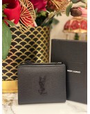 YSL LAURENT CASSANDRE MATELASSE COMPACT ZIP AROUND WALLET -FULL SET- 