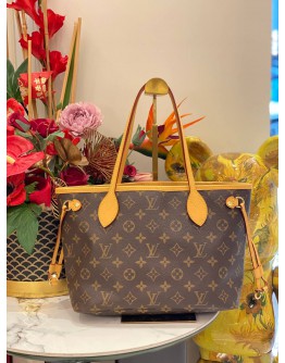LOUIS VUITTON NEVERFULL PM IN BROWN MONOGRAM CANVAS