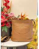 PRADA VITELLO PHENIX LOGO BUCKET MESSENGER CROSSBODY BAG 