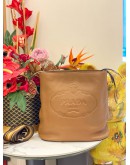 PRADA VITELLO PHENIX LOGO BUCKET MESSENGER CROSSBODY BAG 
