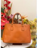 PRADA GALLERIA MEDIUM ORANGE SAFFIANO LEATHER HANDLE BAG