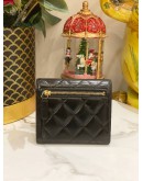 CHANEL CLASSIC SMALL FLAP WALLET IN BLACK LAMBSKIN LEATHER