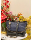 (LIKE NEW) CHANEL MEDIUM GABRIELLE IN BLACK NAVY HOBO BAG 