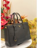 PRADA GALLERIA LARGE BLACK SAFFIANO LEATHER HANDLE BAG