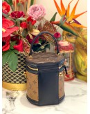 (LIKE NEW) LOUIS VUITTON CANNES TOP HANDLE BAG IN BROWN BLACK MONOGRAM REVERSE CANVAS / LEATHER 
