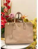 PRADA GALLERIA LARGE BEIGE SAFFIANO LEATHER HANDLE BAG