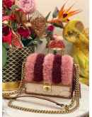 COACH SHEARLING HUTTON SHOULDER BAG 18 WITH PATCWORK 3 COLOURS