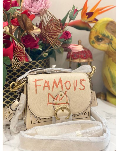 COACH X JEAN MICHEL BASQUIAT IVORY SQUARE CROSSBODY BAG BEIGE