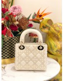 CHRISTIAN DIOR MINI LADY DIOR IN PEARL STUDDED