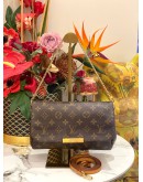 LOUIS VUITTON FAVORITE PM IN BROWN MONOGRAM CANVAS CHAIN SHOULDER BAG
