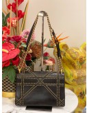 CHRISTIAN DIOR MEDIUM DIORAMA FLAP SHOULDER BAG IN BLACK CALFSKIN LEATHER