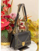 CHRISTIAN DIOR MEDIUM DIORAMA FLAP SHOULDER BAG IN BLACK CALFSKIN LEATHER