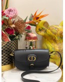 (LIKE NEW) CHRISTIAN DIOR BOBBY EAST-WEST CROSSBODY BAG IN BLACK GRAINED CALFSKIN LEATHER -FULL SET-