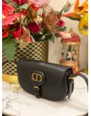 (LIKE NEW) CHRISTIAN DIOR BOBBY EAST-WEST CROSSBODY BAG IN BLACK GRAINED CALFSKIN LEATHER -FULL SET-