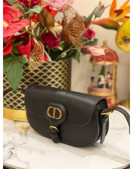 (LIKE NEW) CHRISTIAN DIOR BOBBY EAST-WEST CROSSBODY BAG IN BLACK GRAINED CALFSKIN LEATHER -FULL SET-