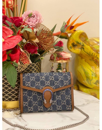 (LIKE NEW) GUCCI DIONYSUS GG BLUE DENIM