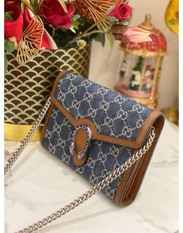 (LIKE NEW) GUCCI DIONYSUS GG BLUE DENIM