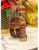 LOUIS VUITTON AMARANTE MONOGRAM VERNIS LV FRAME BELT
