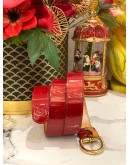 LOUIS VUITTON RED MONOGRAM VERNIS BELT 