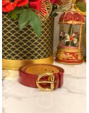 LOUIS VUITTON RED MONOGRAM VERNIS BELT 